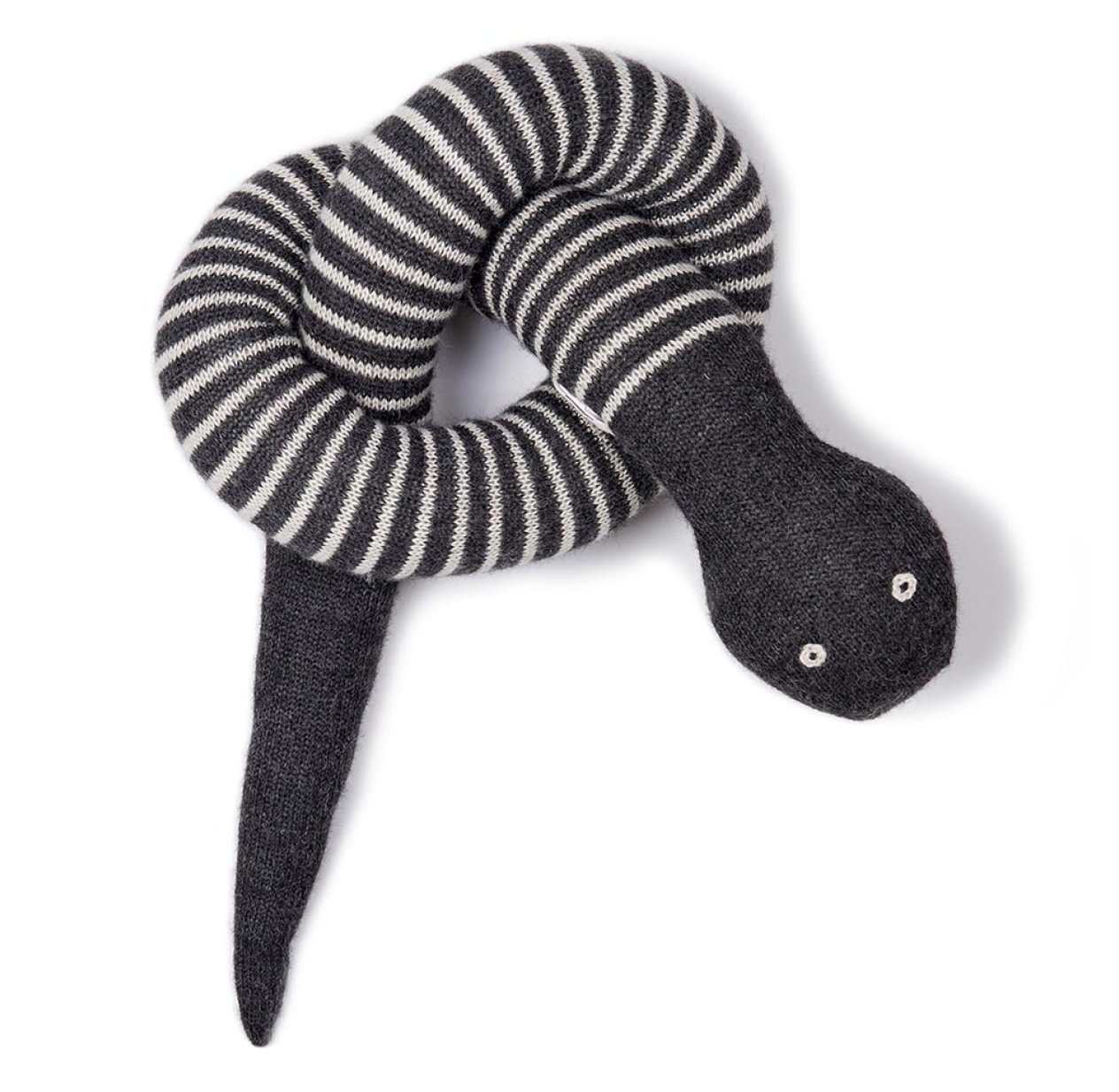 Doudou Serpent rayé - Anthracite